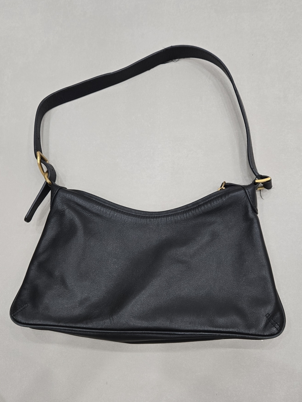 Zara 90's Vintage- Look Black Real Leather Shoulder Bag